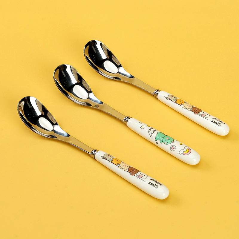 Ceramic Yuanbao-shaped Spoon M.66