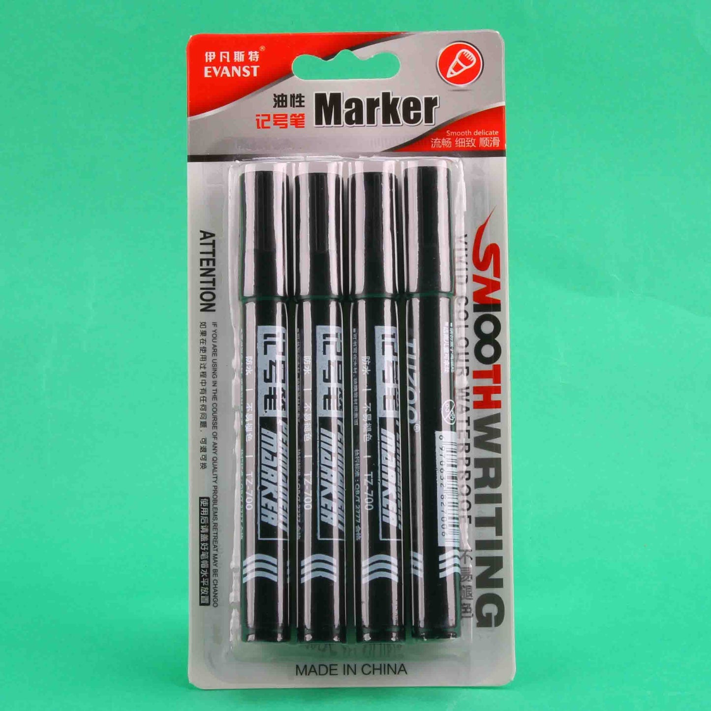 Evanster 4 - piece marking pens on blister card M.82