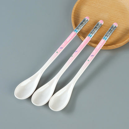 XZ8136 Space - grade Material Long - handle Food - grade Milk Spoon M66