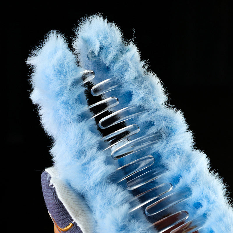 M42 4.33 Inch Large Hair Claw with Plush Embroidered Bear Design