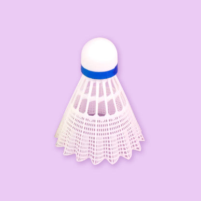 06 Outdoor White Nylon Badminton Balls - 6-Pack Windproof Durable Cork Base for Beginners' Training M.92 JPDB