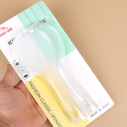 286 - B2 White Transparent Standing Rice Spoon   Mixed Packing M61