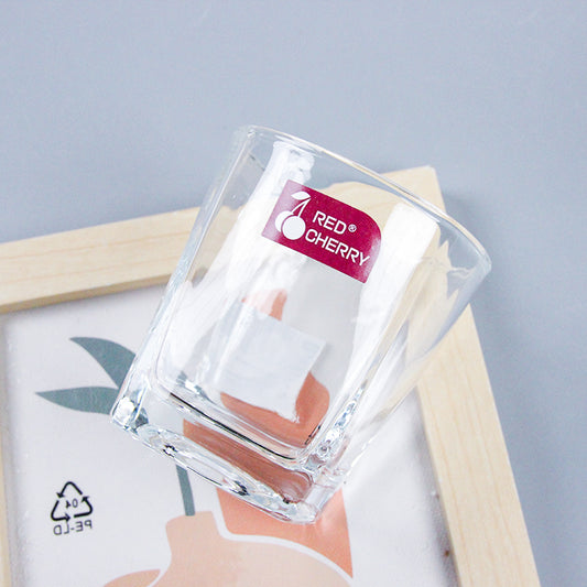 Red Cherry 306C Small Square Glass Cup M.17