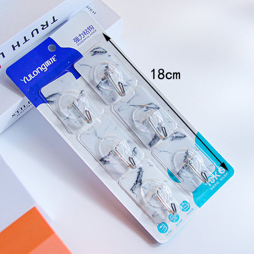 Yulong Model 8127 Adhesive Hooks - 6-Connected Stone Pattern Type M.16