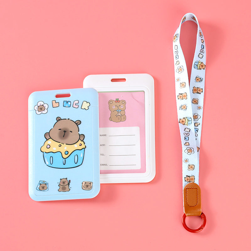 Premium 131 Leather Cord Round Buckle Card Holder (Short Cord) M.84