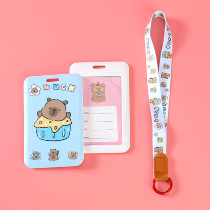 Premium 131 Leather Cord Round Buckle Card Holder (Short Cord) M.84