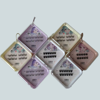 Pestañas postizas sin pegamento en caja cuadrada M.50 