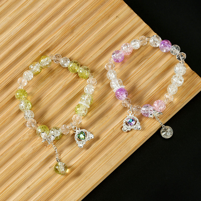 Butterfly Crown Heart Bracelet  M.43