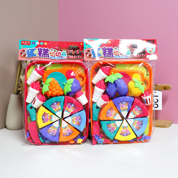 6056-1 Pretend Play Plate Cake M.09