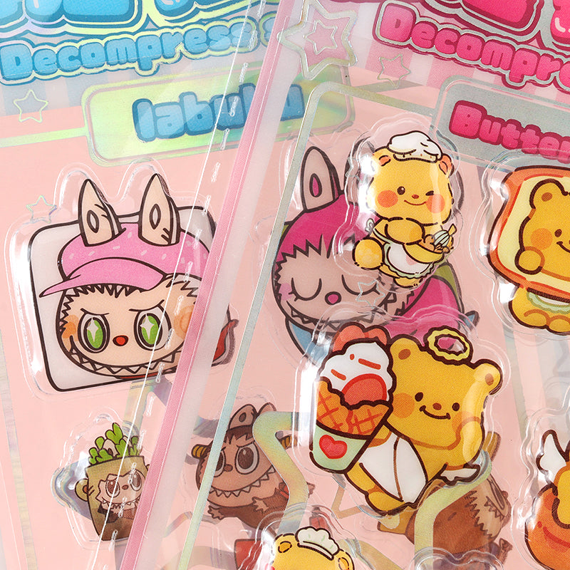 Item No.3683 Stress Relief Squishy Sticker Soft Foam Reusable Adhesive for Phone Case & Scrapbook M.08