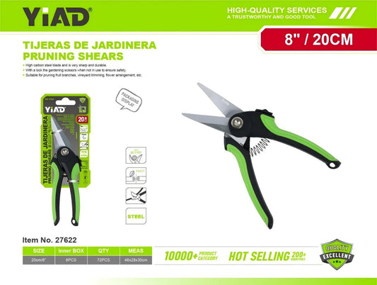 Pointed double-color handle branch scissors M.33