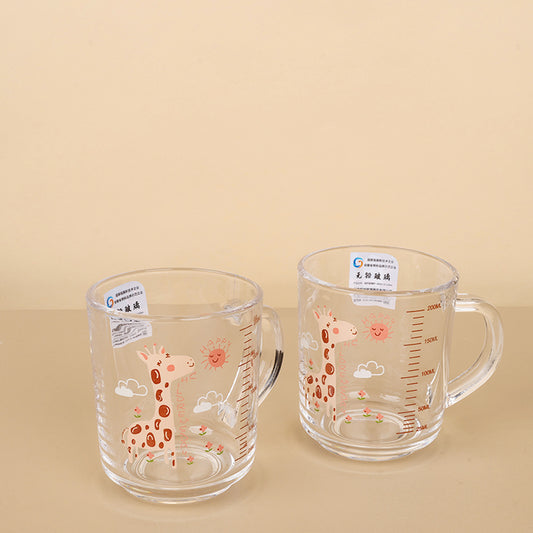 Langxu Model ZB24 Printed Glass Handle Cup M.17