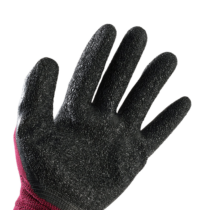 Red sand black rubber wrinkle labor protection gloves (720) M.28