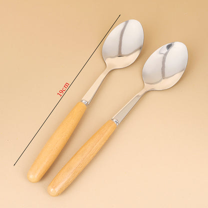 HSD-3 Beechwood Handle No.2 Pointed Spoon M.66