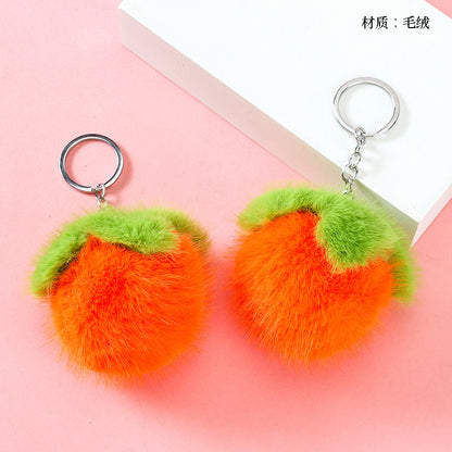 Large Chinese Auspicious Persimmon Pom-pom Bag Charm M.41 M.46 M.72