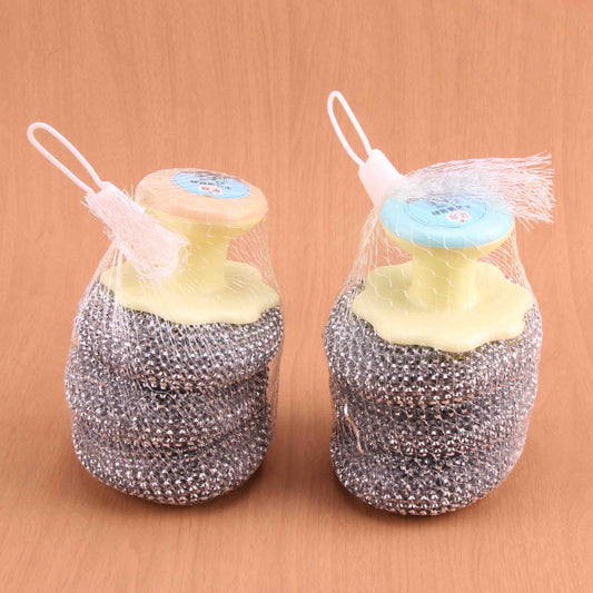 1058 Plum Blossom Handle Steel Wool Set M13
