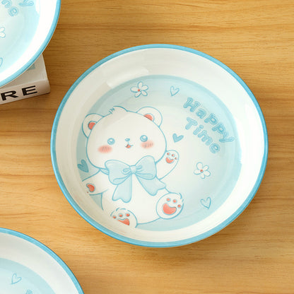 7 - inch Candy Dish/Plate (with Cute Bear Pattern) M.66 JPDB