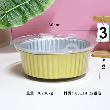 Kloss Model 7866 Disposable Gold Foil Baking Tray (Round  2 Pcs)