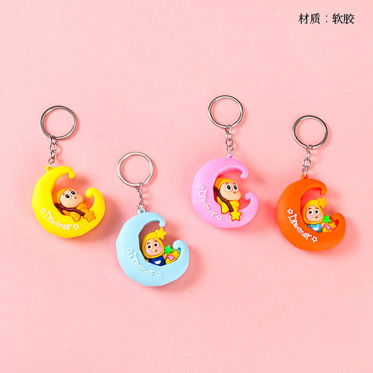 Soft Rubber Moon & Star Character Keychain M41 M46 M72