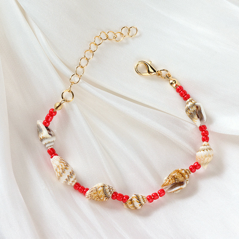 Colorful Rice Bead Conch Bracelet  M.43