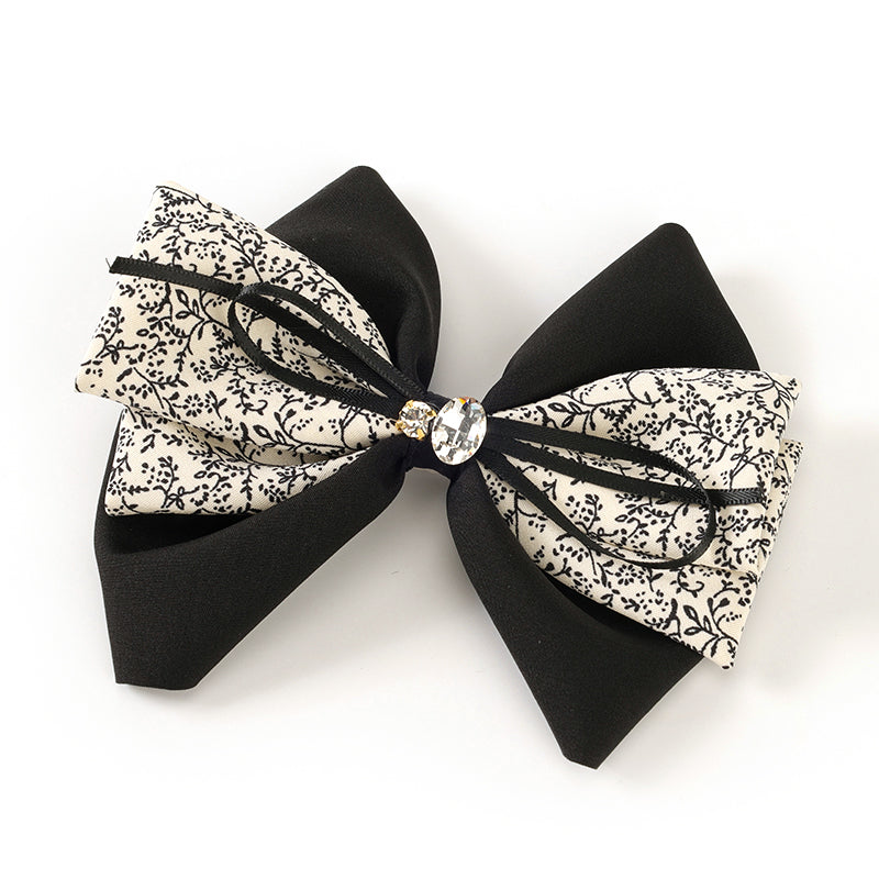 M42 Boxed Two-Tone Floral Bow Duck Clips