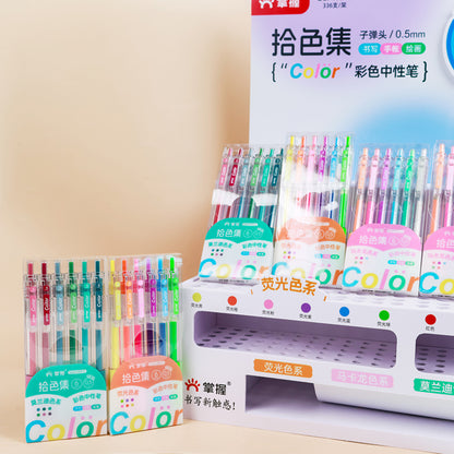 Thick - Grip GGP19312 - 24 Color - Collection Colorful Click - action Gel Pens, Display Design M.82