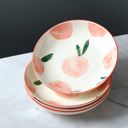 7 - inch Ruyi - shaped Plate of Mingxin (with Peach Pattern) M.66 JPDB