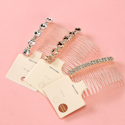 M42 Transparent Hair Comb Adorned with Pearls & Crystals, Boxed