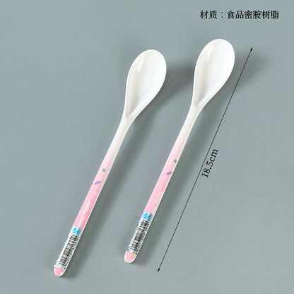 XZ8136 Space - grade Material Long - handle Food - grade Milk Spoon M66