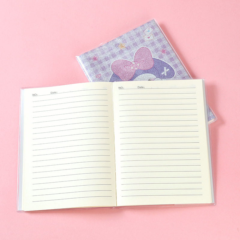 XX-36033 Nainaimee Glitter Glue Bound Notebook Sparkle Cover School Office Journal M.81