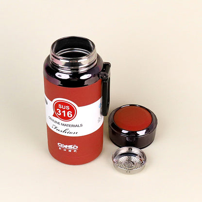 800ml Diamond Textured Lanyard Vacuum Thermal Insulated Mug - Model QXSD5320 M.26 JPDB