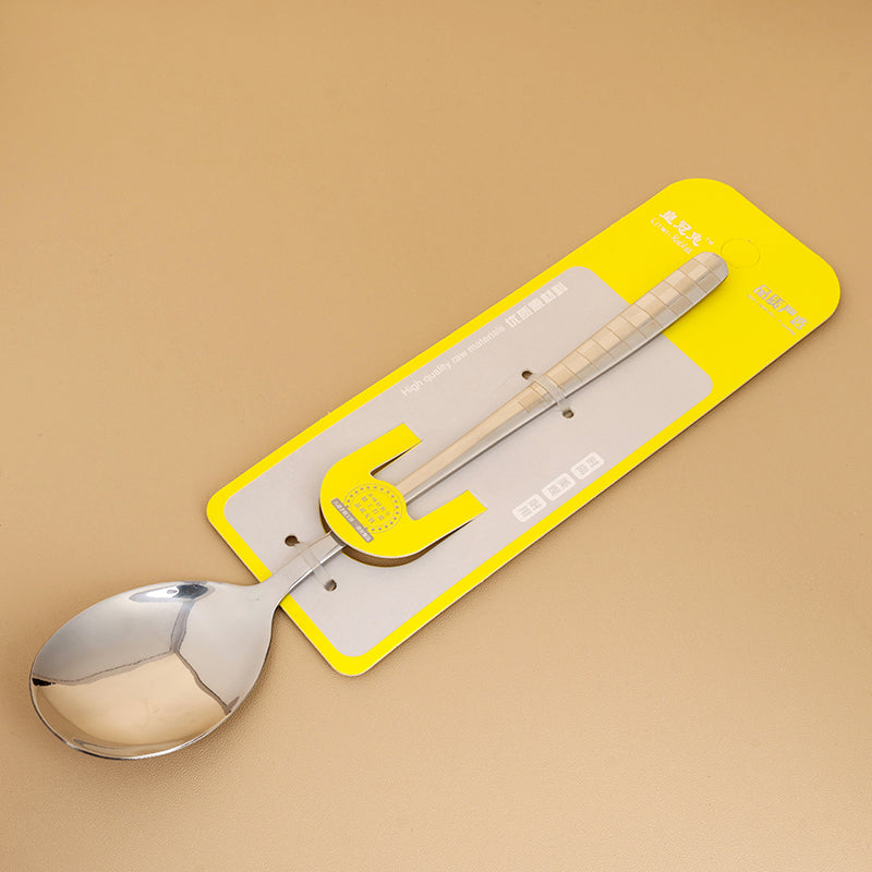 6353 Crown Rabbit Grid Korean-Style No.1 Round Spoon M.66