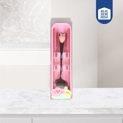 Three - Dimensional Strawberry - shaped Spoon and Chopsticks Tableware Set M.66 JPDB
