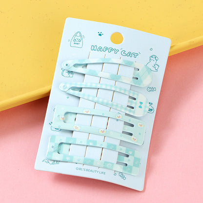 M42 4970 Boxed Printed Four - piece Colorful Bobby Pins