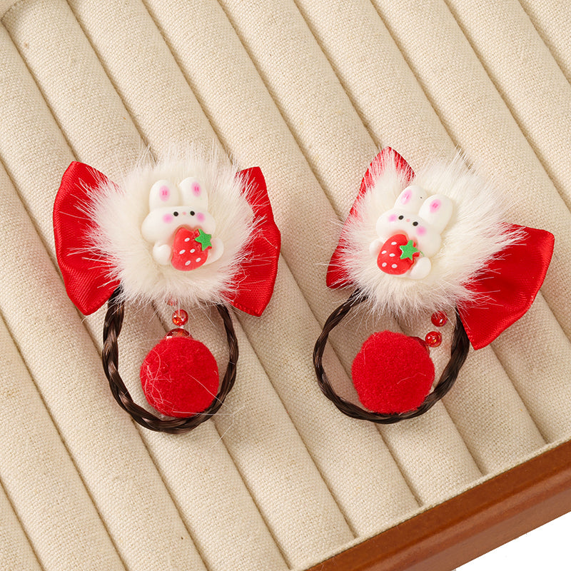 M42 Boxed Red Cartoon Bow Tie Wig Hair Clips