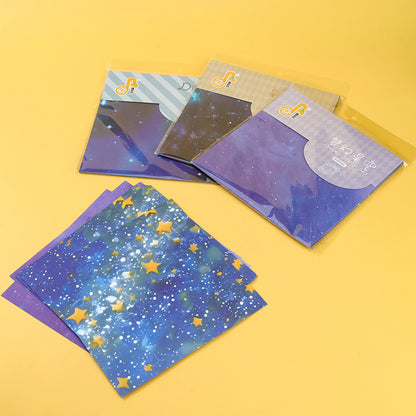 1061 Starry Sky Origami Paper 20x20cm Sparkle Finish 65g Craft Paper for Astronomy Crafts M.81