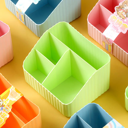 Xiaoniu Youchuang Storage Box PT040 3-Compartment Food-Grade PP Desktop Organizer M.67