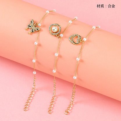 Diamond-Accented Pearl Bracelet  M.43