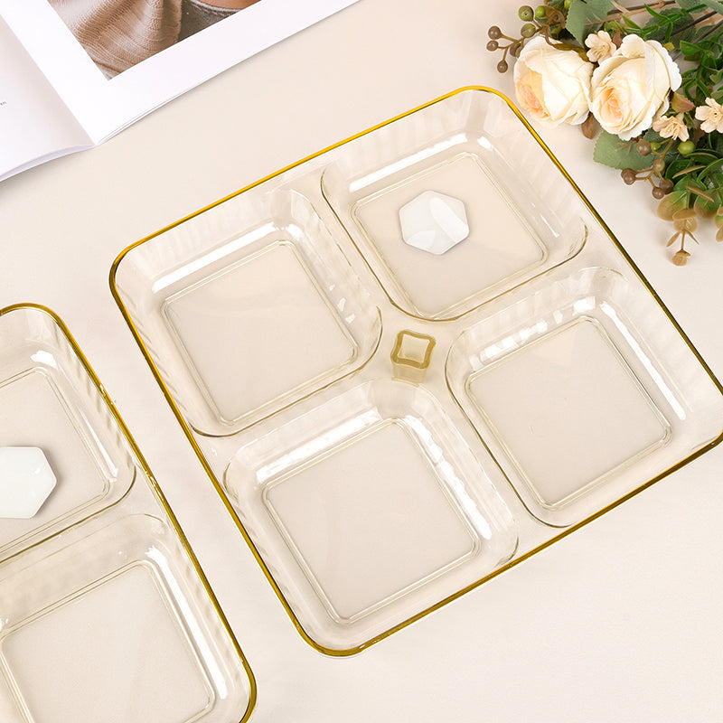 9021 Four-grid Gold-rimmed Fruit Plate M.20