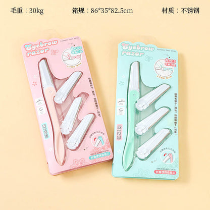 Maquinilla de afeitar plegable para cejas S-593 (1+3) M.50 