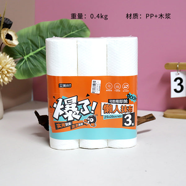 No.778 3 Roll 120 Sheets Lazy Cleaning Cloth M.68 JPDB