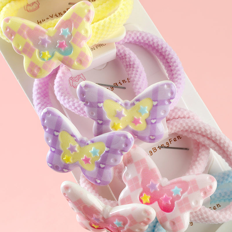 M42 Long Strip Colored Cartoon Accessory Hair Elastics (2 Pieces)