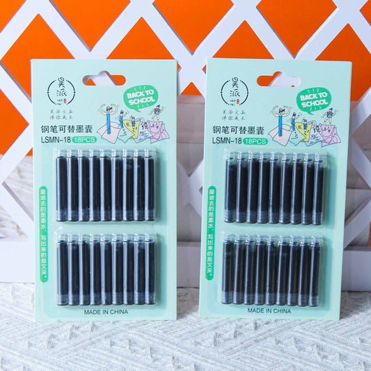 Premium Haopai 18 Black Fountain Pen Ink Cartridges M.82