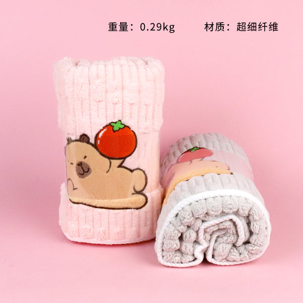 M.25 JPDBModel 6720 Ruyi Bear Coral Fleece Bath Towel (70cm×140cm)
