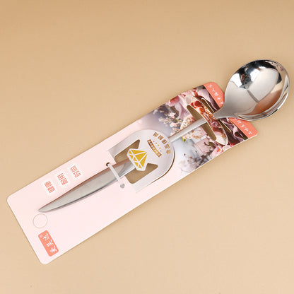 Aihoda 440 Hanging Card Moon-shaped Round Spoon M.66
