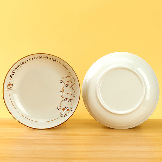 Yongfeng 7-inch Fruit Platter (with Afternoon Tea Pattern) M.66 JPDB