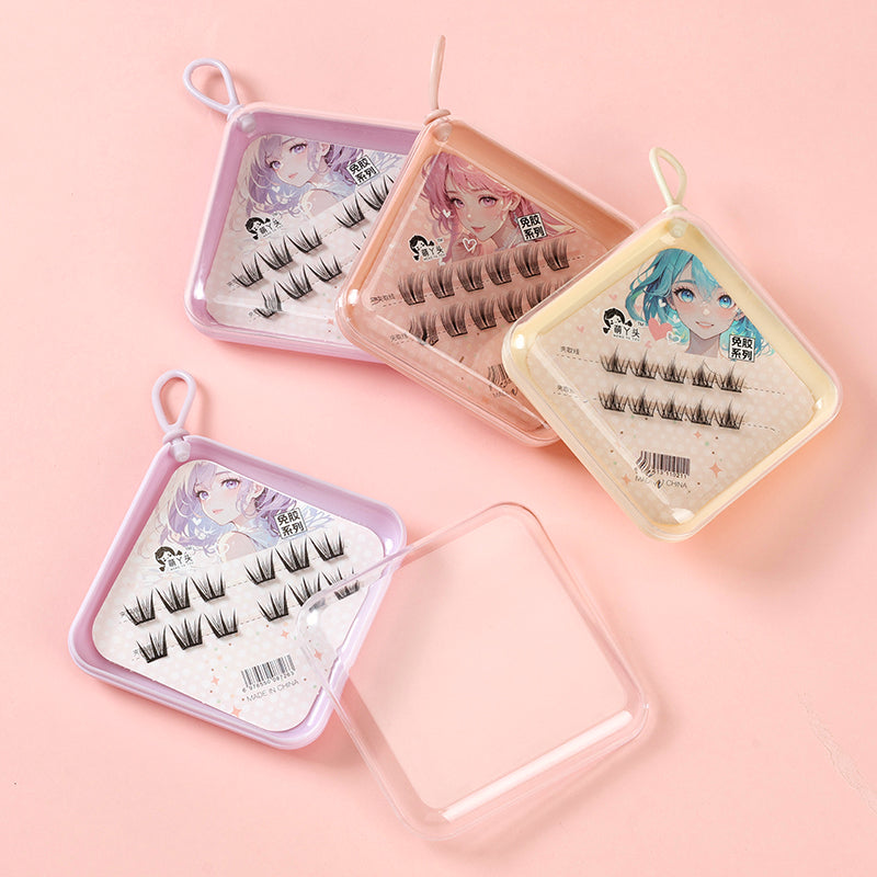 Pestañas postizas sin pegamento en caja cuadrada M.50 