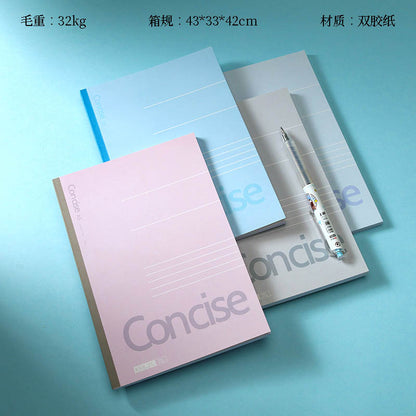 B557 Morandi Office Notepad 4 Soft Colors 12.5*18cm 85g Thick Paper for Meeting Notes M.81