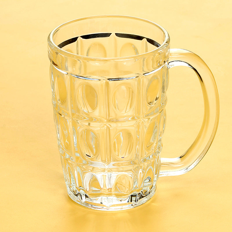 Model ZB33 Pineapple - Shaped Glass Handle Cup (High - Foot 370ml) M.17