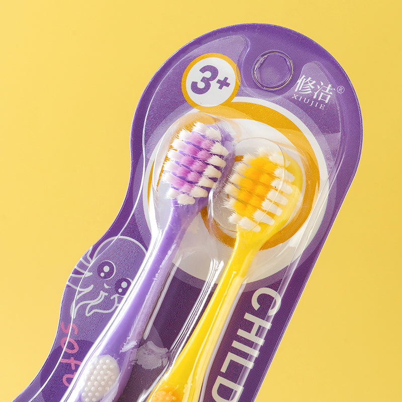 098 Kids Toothbrush 2 - Pack Extra Soft Bristles 3 - 10 Years Old Gum Care M.14